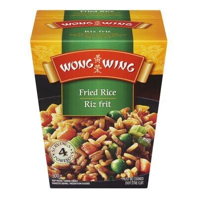 WONG WING Riz frit surgelé 2 portions, 500 g