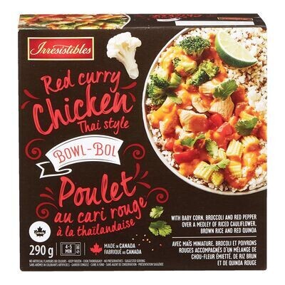 IRRESISTIBLES Bol de poulet au cari rouge surgelé 290 g