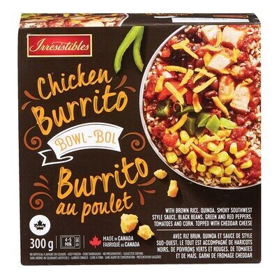 IRRESISTIBLES Bol de burrito au poulet surgelé 300 g