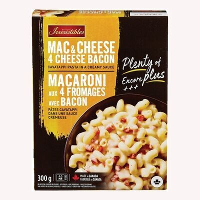 IRRESISTIBLES Macaroni au fromage avec bacon surgelé 300 g