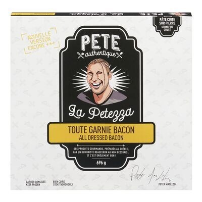 PETE AUTHENTIQUE Pizza toute garnie avec bacon surgelée 696 g