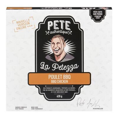 PETE AUTHENTIQUE Pizza au poulet BBQ surgelée 628 g