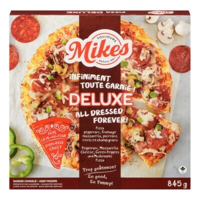 MIKES Pizza deluxe surgelée avec croute qui lève au four 845 g