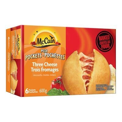 MCCAIN Pizza Pochettes aux trois fromages surgelées 600 g