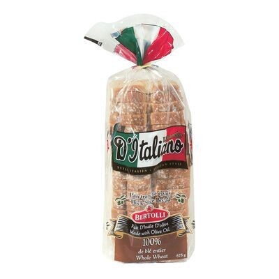 D&#39;ITALIANO Pain de blé entier à 100 % tranché épais 675 g