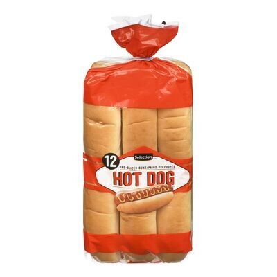 SELECTION Pains à hot dog 12 pains