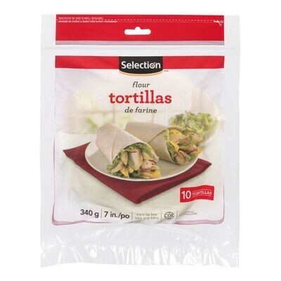 SELECTION Tortillas de farine de 7&quot; 10 un