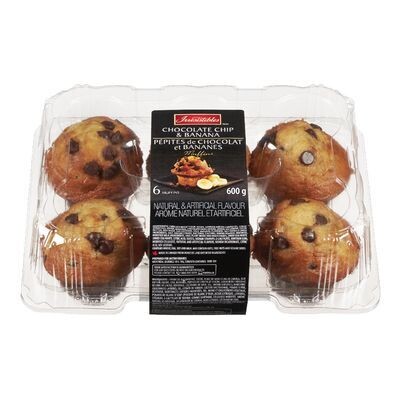IRRESISTIBLES Muffins aux bananes et pépites de chocolat 600 g