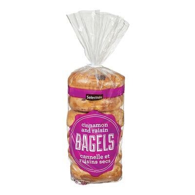 SELECTION Bagels à la cannelle et aux raisins secs 6 un - 510 g
