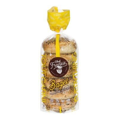 CHEF FRANKIE Bagels tout garnis tranchés 480 g