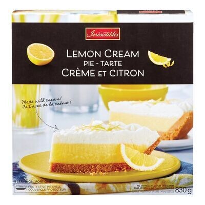IRRESISTIBLES Tarte à la crème et au citron surgelée 830 g