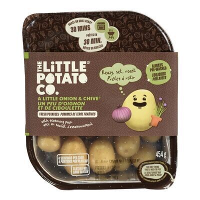 THE LITTLE POTATO COMPANY Pommes de terre grelots avec assaisonnement à l&#39;oignon et à la ciboulette 454 g