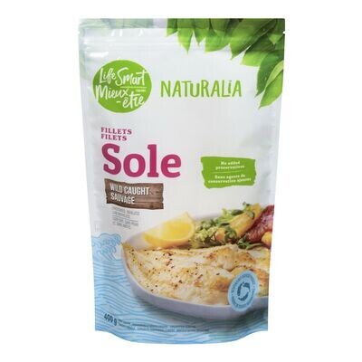 MIEUX-ÊTRE Filets de sole sauvage surgelés, Naturalia 400 g