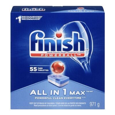 FINISH Détergent pour lave-vaisselle All In 1 Max™ en tablettes. Powerball 55 un
