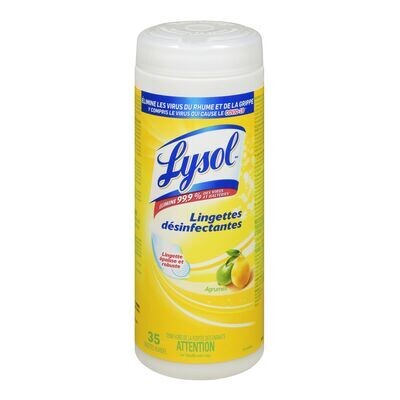 LYSOL Lingettes désinfectantes au parfum d&#39;agrumes 35 un