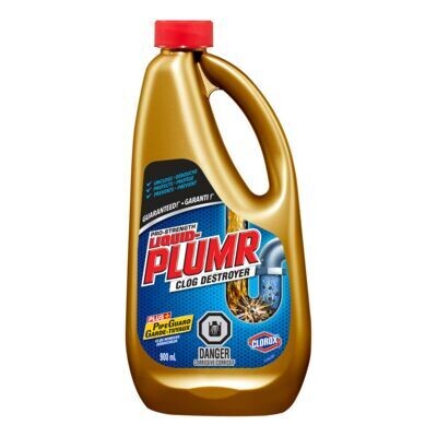 LIQUID-PLUMR Déboucheur de tuyaux puissance professionnelle, Clog Destroyer 900 ml