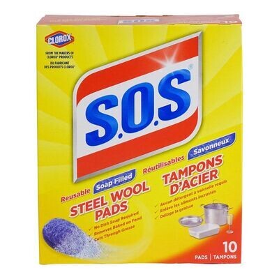 S.O.S. Tampons d&#39;acier savonneux 10 un