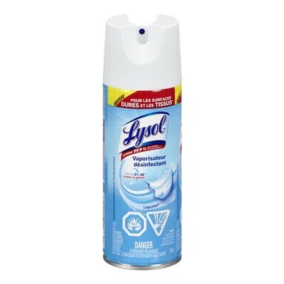 LYSOL Vaporisateur désinfectant au parfum de linge frais 350 g