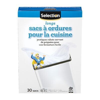 SELECTION Longs sacs à ordures pour la cuisine 30 un
