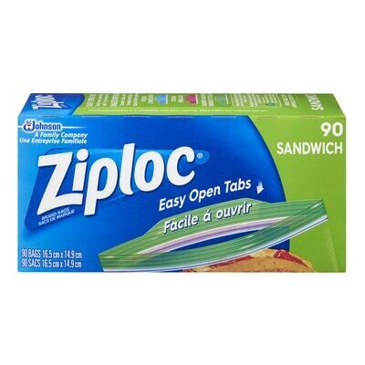 ZIPLOC Sacs pour sandwich faciles à ouvrir 16.5X14.9 CM 90 un