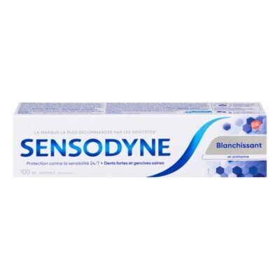 SENSODYNE Dentifrice blanchissant et antitartre pour dents sensibles 100 mL