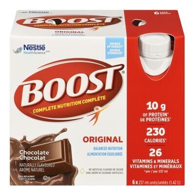 BOOST Substitut de repas à saveur de chocolat 6x237 mL