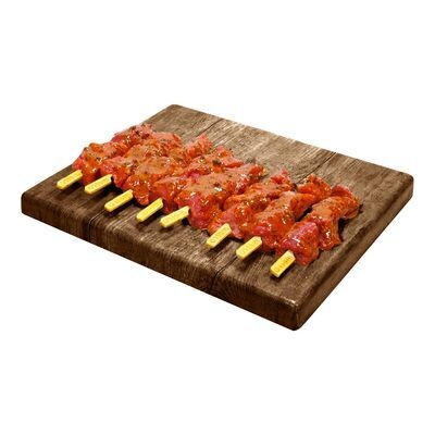 Brochettes de bœuf mariné 2 souvlakis par barquette 200 gr env. 30,84$/kg 13,99$/lb