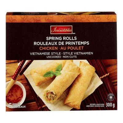 IRRESISTIBLES Rouleaux de printemps au poulet surgelés 300 g