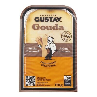 MONSIEUR GUSTAV Fromage gouda fumé sans lactose 170 g
