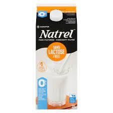 NATREL lait ecreme sans lactose 2L