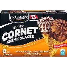 Chapman&#39;s cornet vanille-caramel 8x120ml