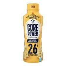 COCA COLA Lait frappé banane en protéines sans lactose, Core Power 414 ML