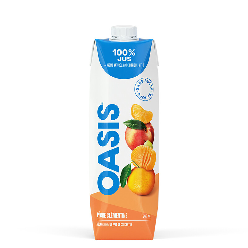JUS OASIS PECHE CLEMEMENTINE 960ML