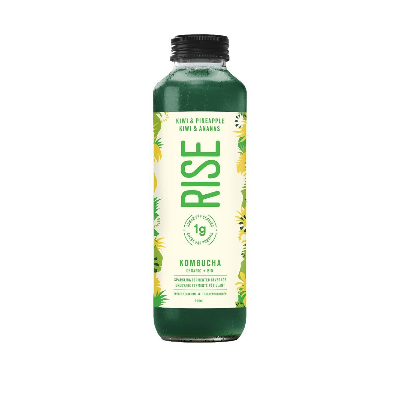 RISE KOMBUCHA Kombucha KIWI ANANAS 414 ML