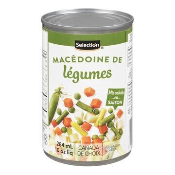 SELECTION Macédoine de LEGUMES, Récoltés en saison 398 mL