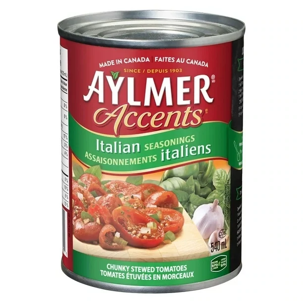 AYLMER TOMATES ACCENTS ETUVE ITALIENNES 540ML