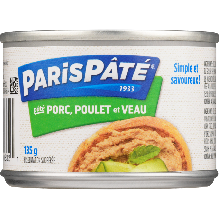 PARIS PATE PATE PORC POULET VEAU135GR
