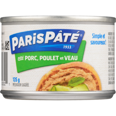 PARIS PATE PATE PORC POULET VEAU135GR