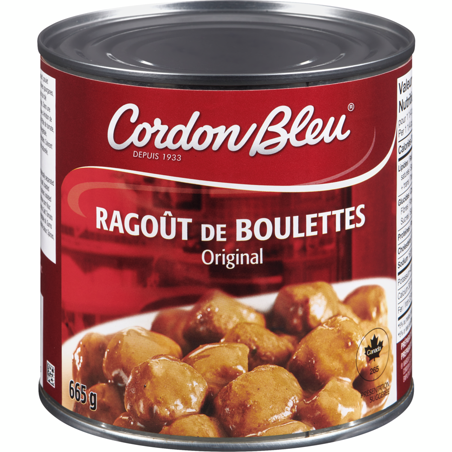 CORDON BLEU RAGOUT BOULETTES 665GR