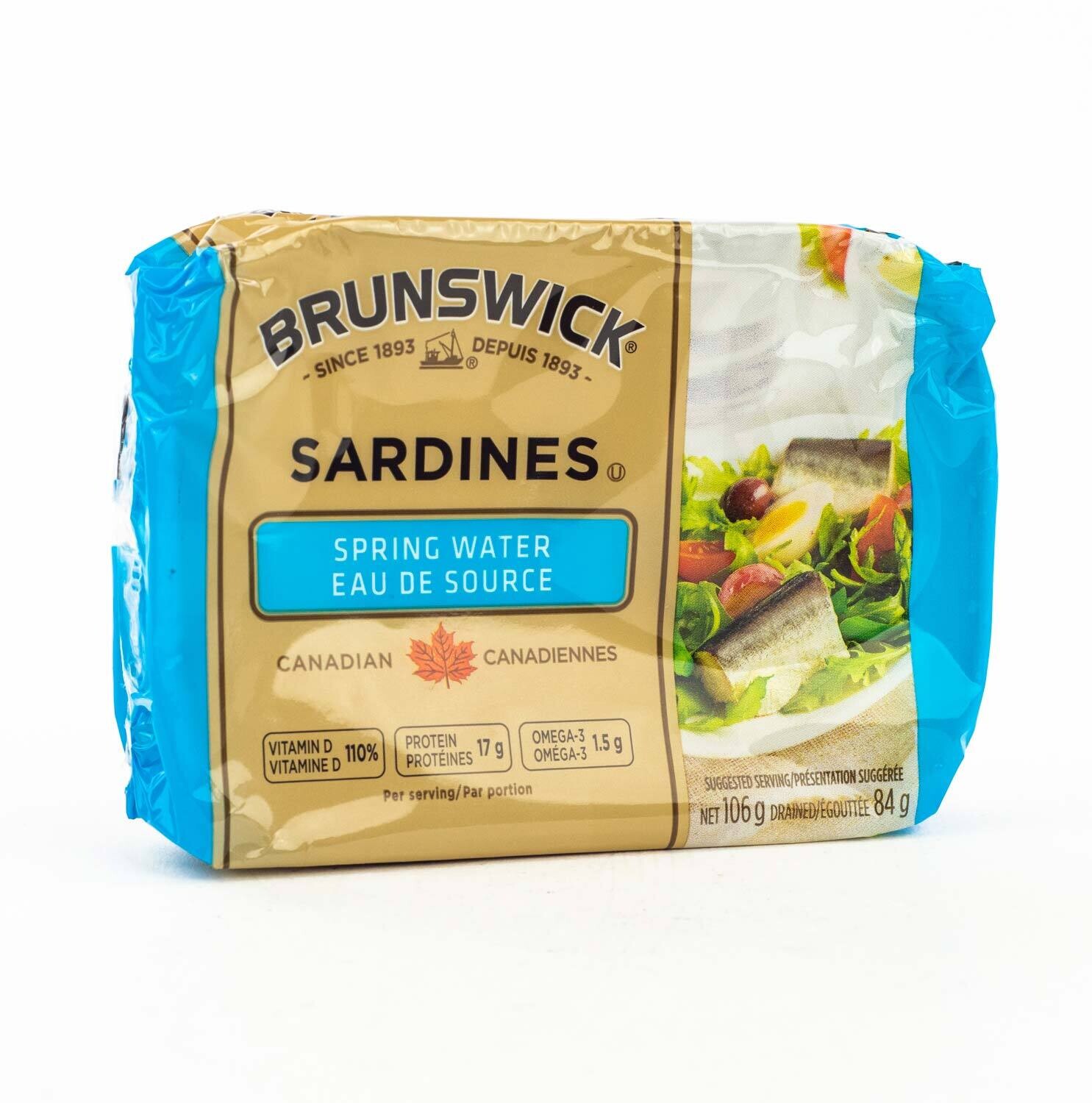 BRUNSWICK SARDINES EAU SOURCE 106 GR