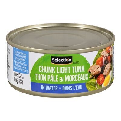 SELECTION THON PALE EN MORCEAUX EAU 170 GR
