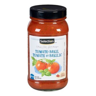 SELECTION SAUCE SPAGHETTI TOMATE BASILIC 650ML