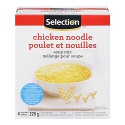 SELECTION MELANGE  SOUPE POULET ET NOUILLES 4UN