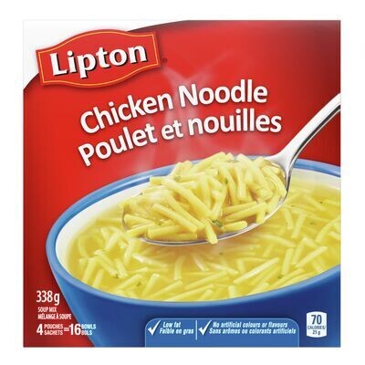 LIPTON MELANGE A SOUPE POULET ET NOUILLES 4UN