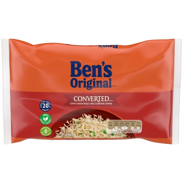 BEN&#39;S ORIGINAL RIZ GRAINS LONG CONVERT SAC 2.2KG