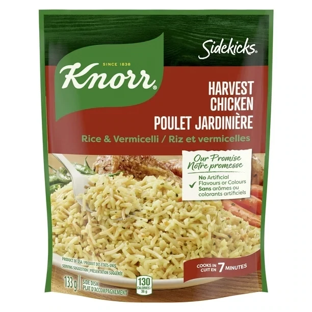 KNORR SIDEKICKS RIZ POULET JARDINIERE 133GR