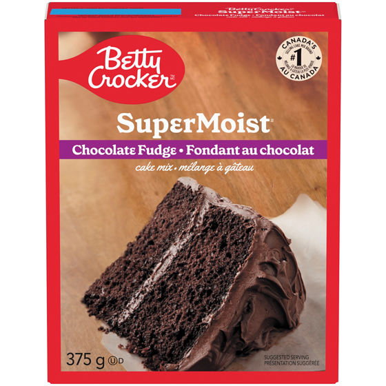 BETTY CROCKER MELANGE GATEAU SUPER MOELLEUX FUDGE CHOCOLAT 375GR