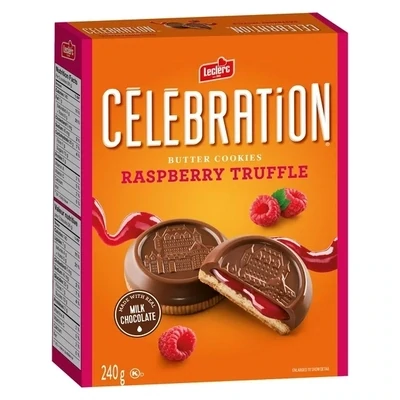 LECLERC CELEBRATION BISCUIT TRUFFE FRAMBOISE 240 G