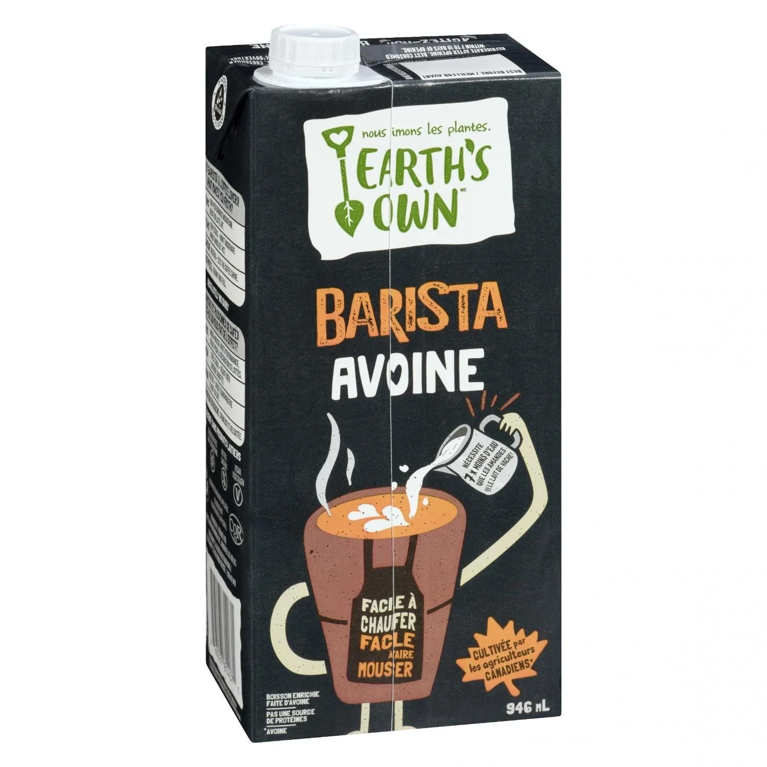 EARTH&#39;S OWN BOISSON BARISTA AVOINE 946 ML