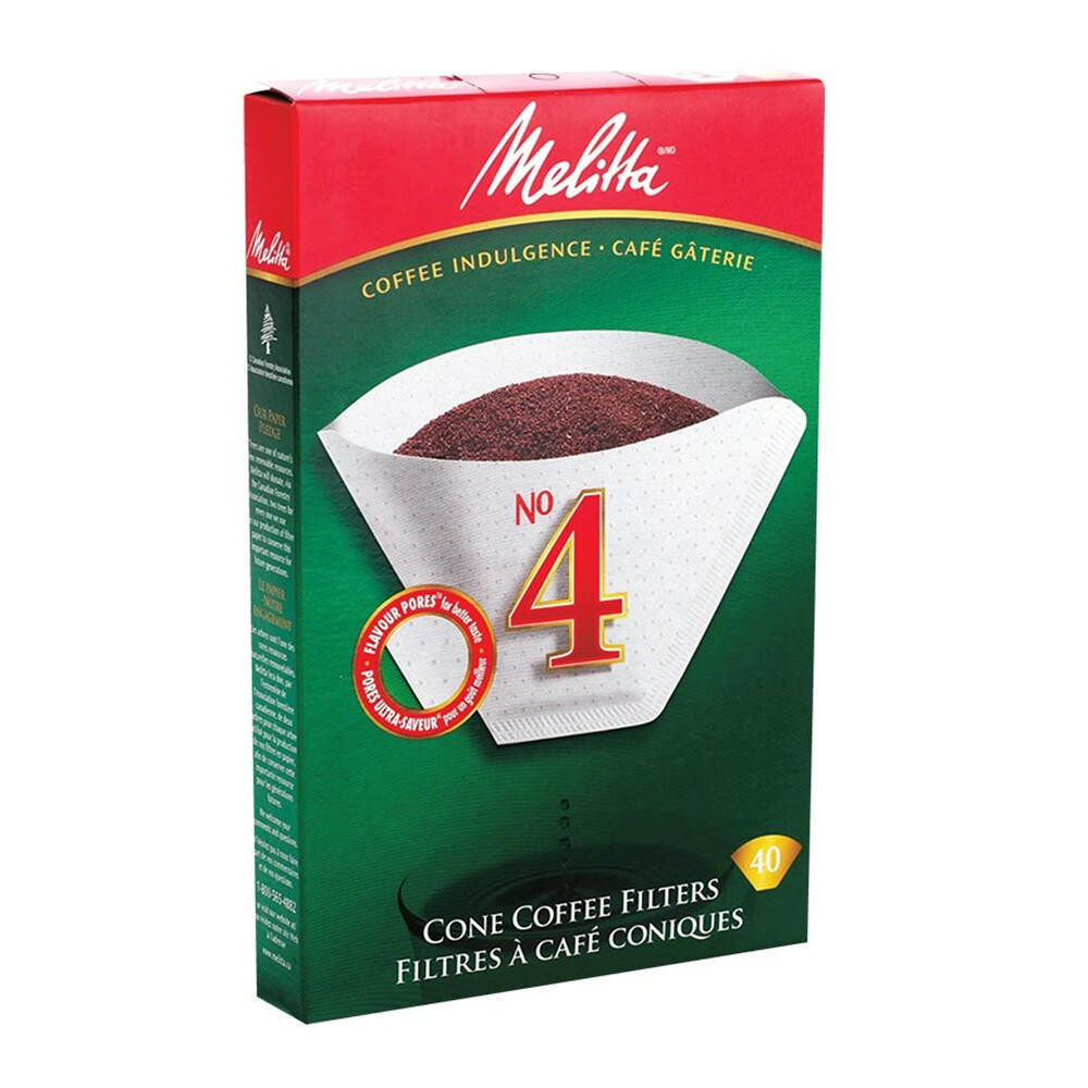 MELITTA FILTRE CAFE PAPIER BLANC NO 4 40 UN